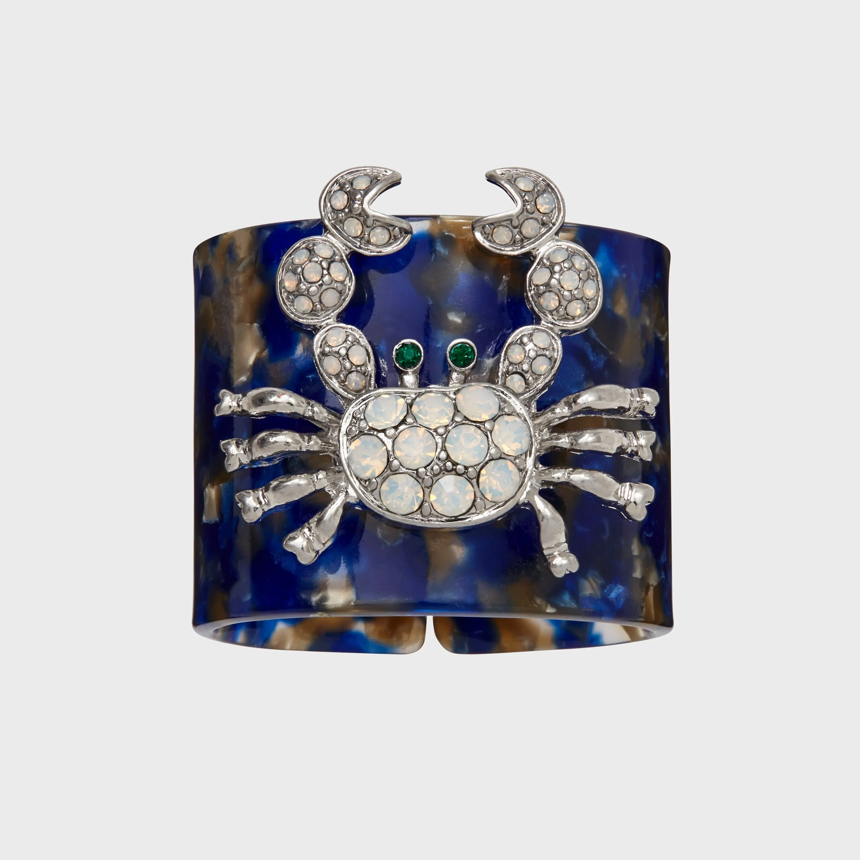 Joanna Buchanan Crab blue tortoiseshell resin napkin rings, set of four