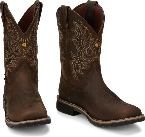 Justin Boots GR9050 George Strait Fireman Brown Mens Cowboy Boots