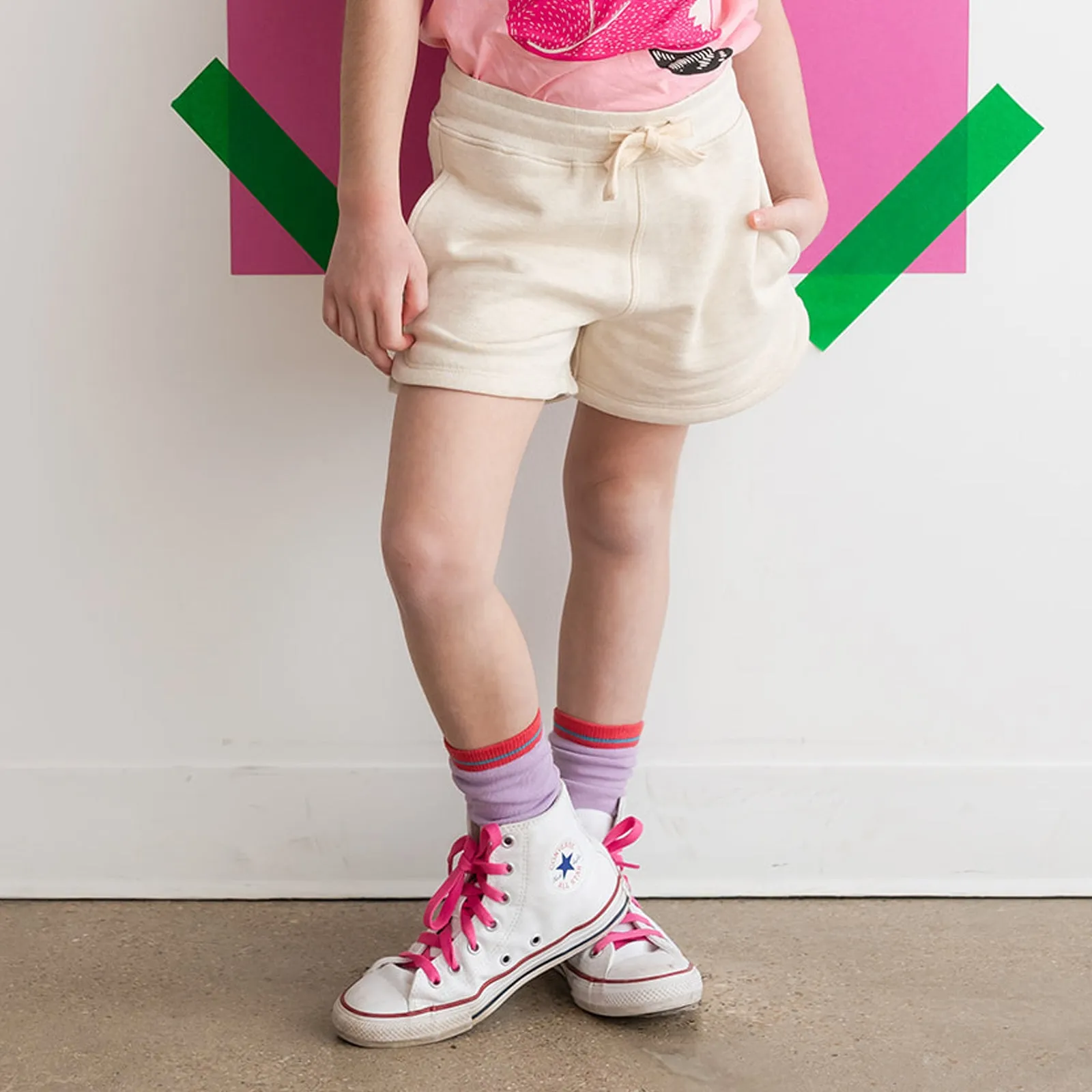 Kids Shorts: Organic Cotton Drawstring Track Shorts