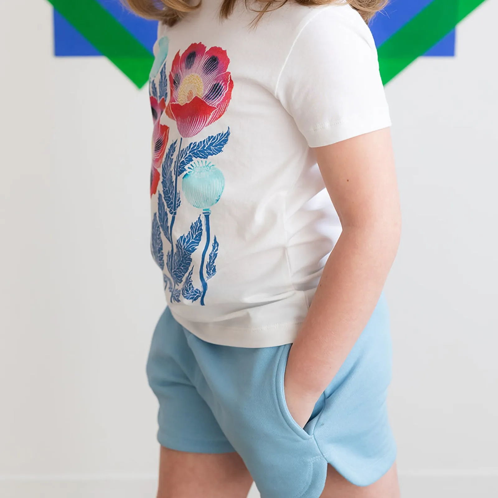 Kids Shorts: Organic Cotton Drawstring Track Shorts