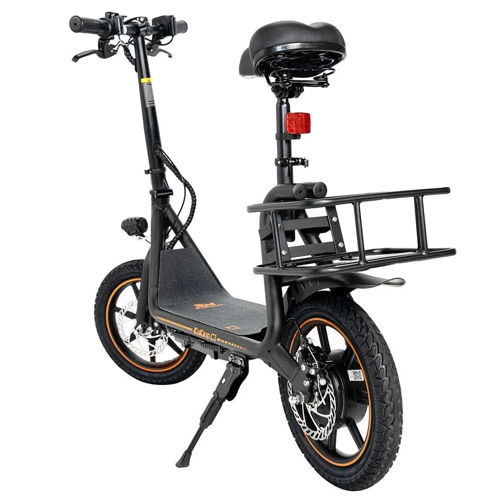 KuKirin C1 Electric Scooter with Rear Basket 14 Tire 350W Motor 48V 15Ah Battery