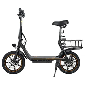 KuKirin C1 Electric Scooter with Rear Basket 14 Tire 350W Motor 48V 15Ah Battery