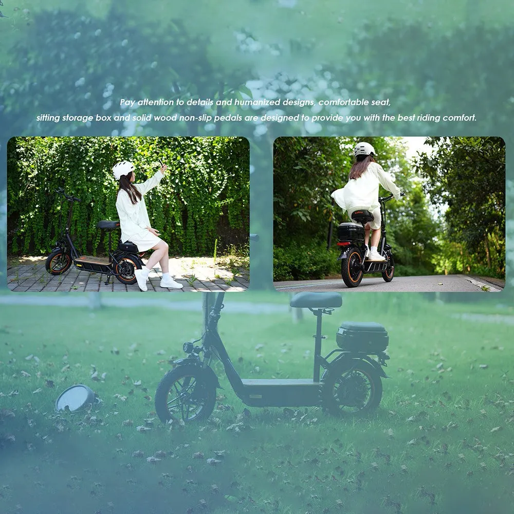 KuKirin C1 Pro Electric Scooter with Seat 14 Off-Road Tires 500W Motor