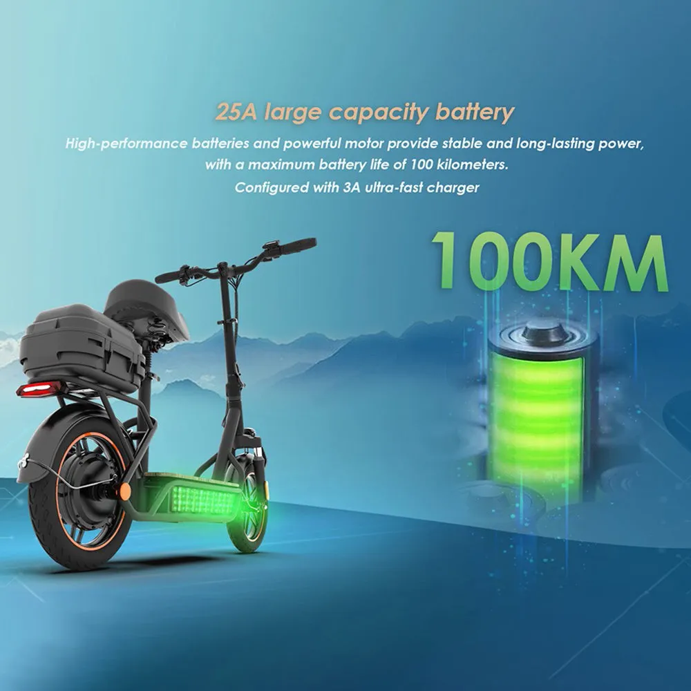 KuKirin C1 Pro Electric Scooter with Seat 14 Off-Road Tires 500W Motor