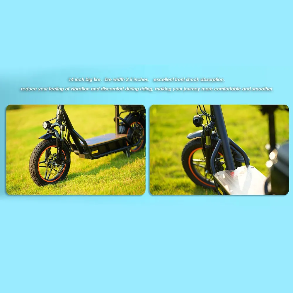 KuKirin C1 Pro Electric Scooter with Seat 14 Off-Road Tires 500W Motor