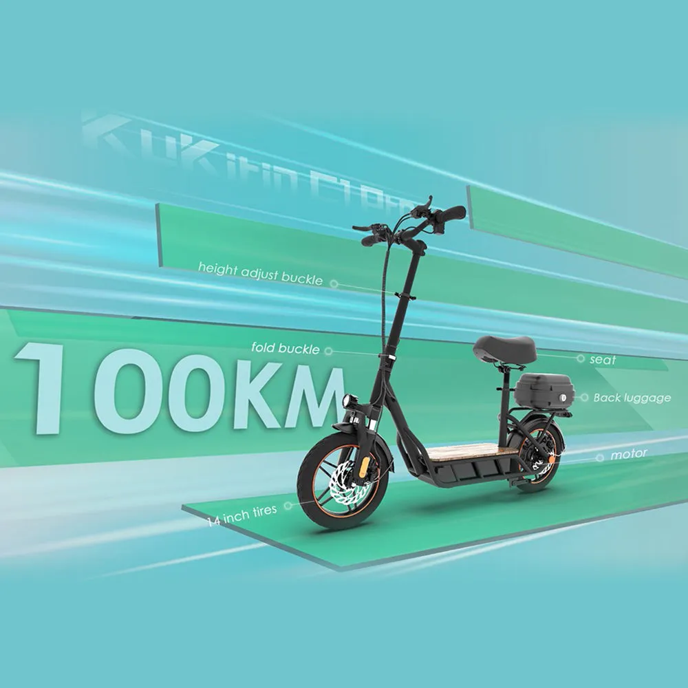 KuKirin C1 Pro Electric Scooter with Seat 14 Off-Road Tires 500W Motor