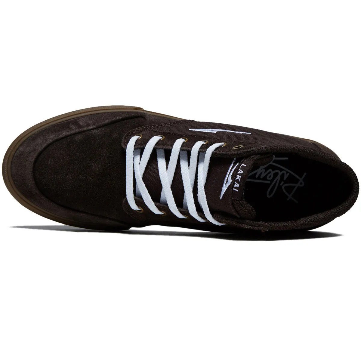 Lakai Riley 3 High Shoes - Chocolate/Gum Suede