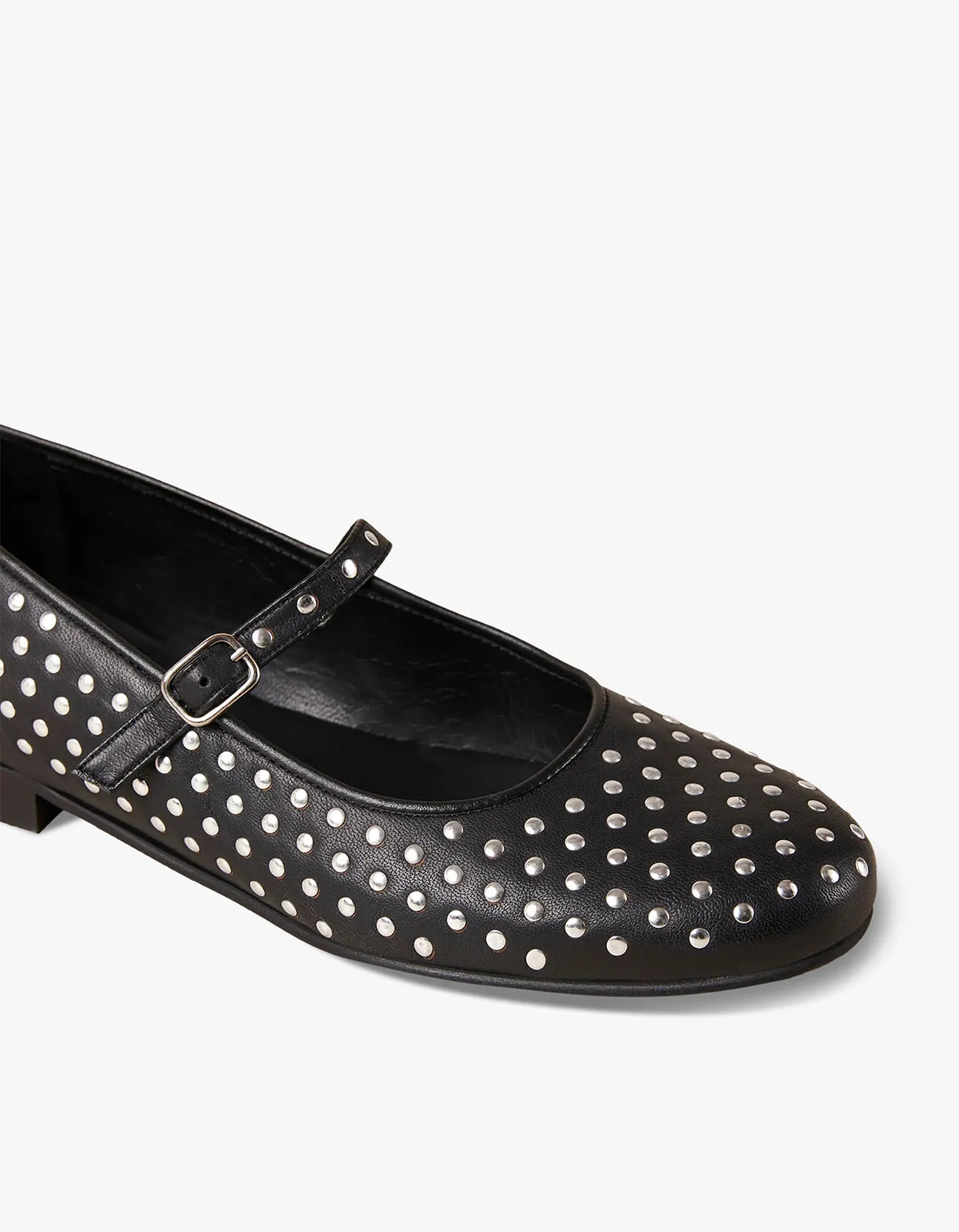 Lucien Ballet Flats - Black Leather