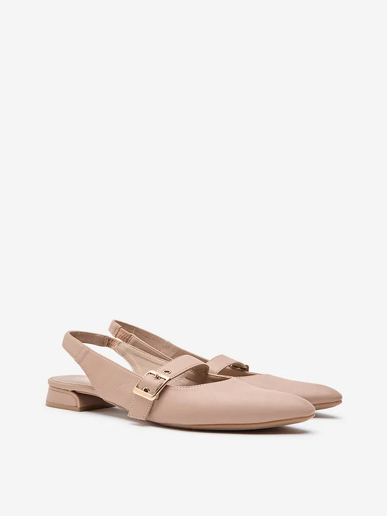 LUNA BLU Beige Slingback Shoes