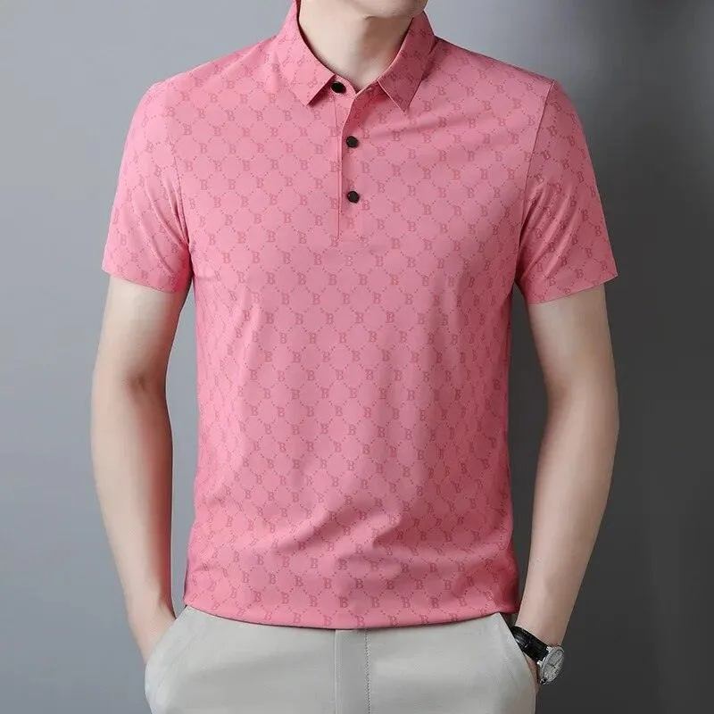 Men Printed Polo Shirt - Short Sleeved