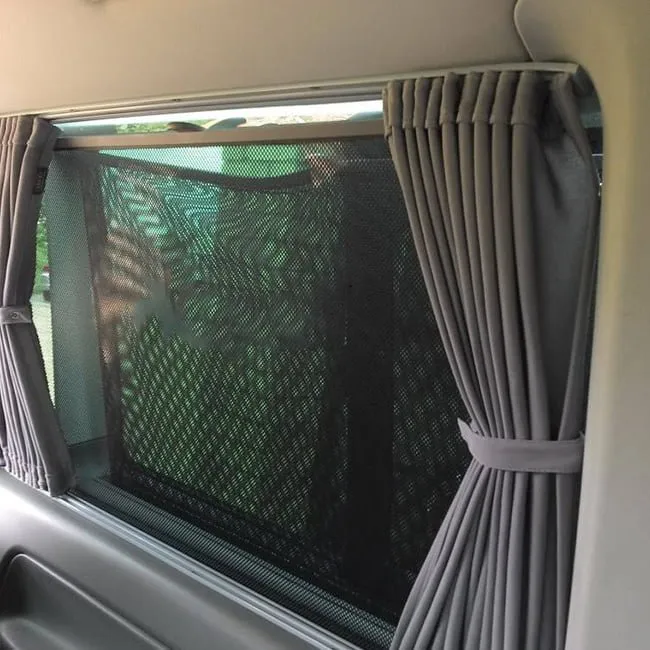 Mercedes Vito MK2 Bare-Metal Window Curtains Eco-Line - Black