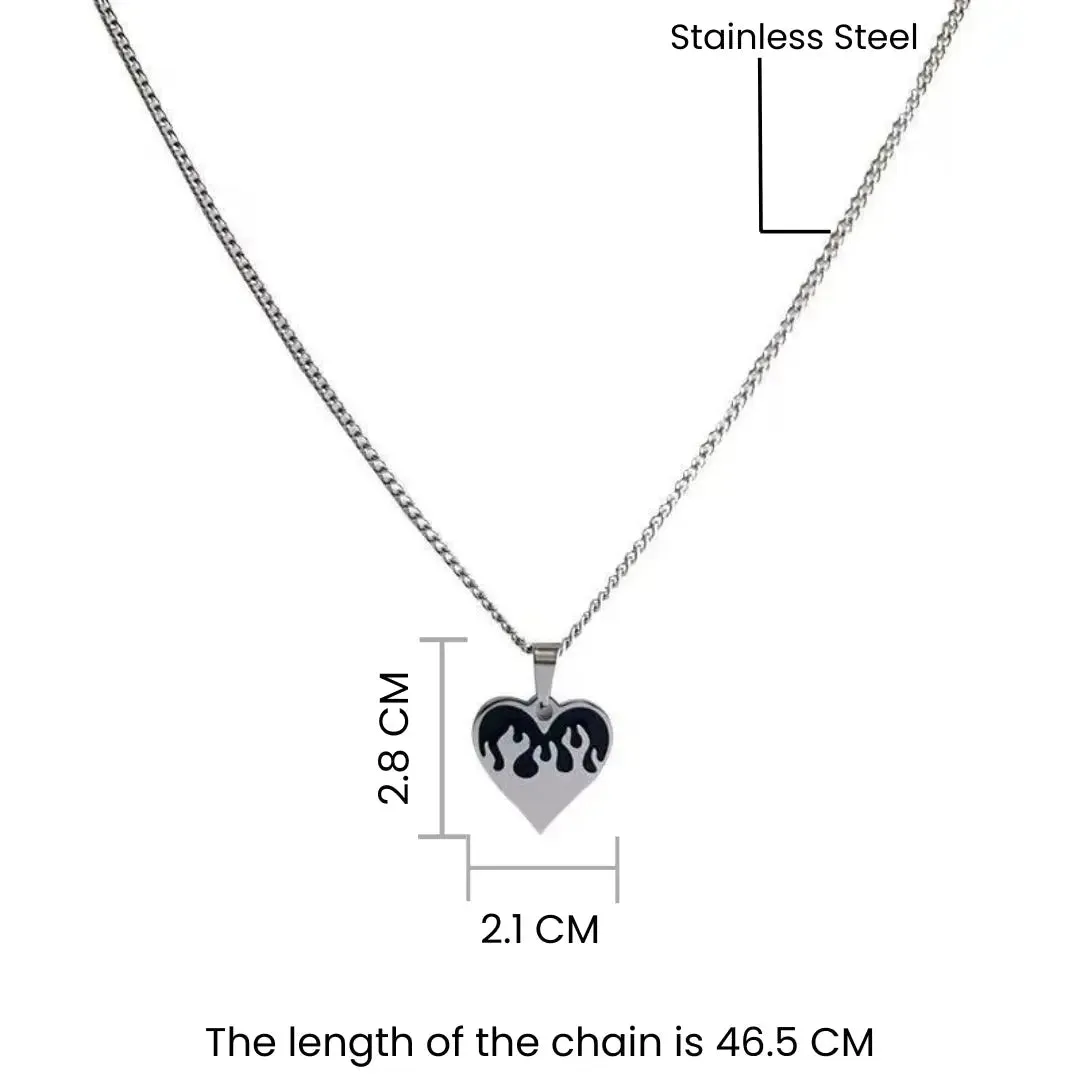 Midnight Love Silver Chain