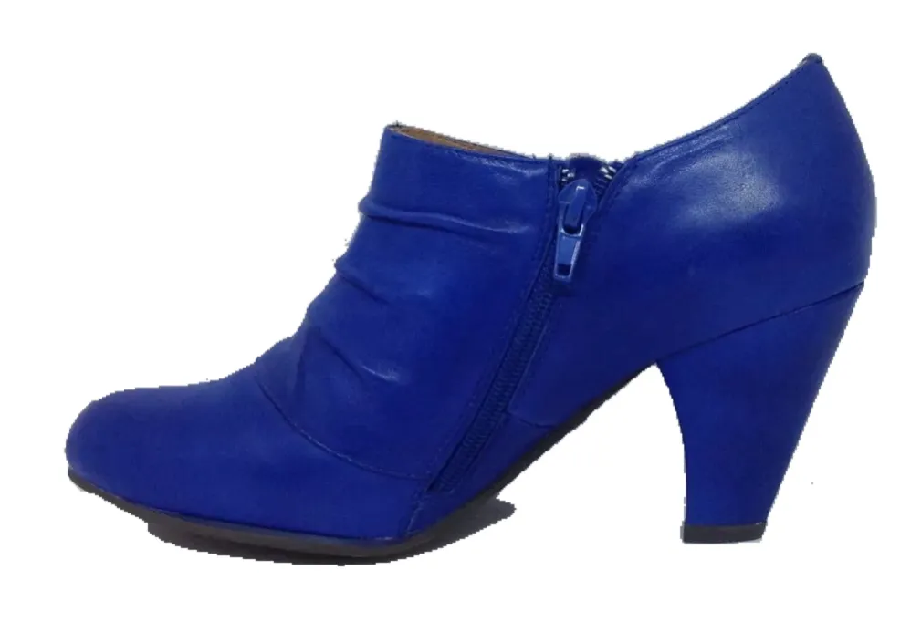 Miz Mooz CoCo Cobalt Blue Leather boot heel SALE