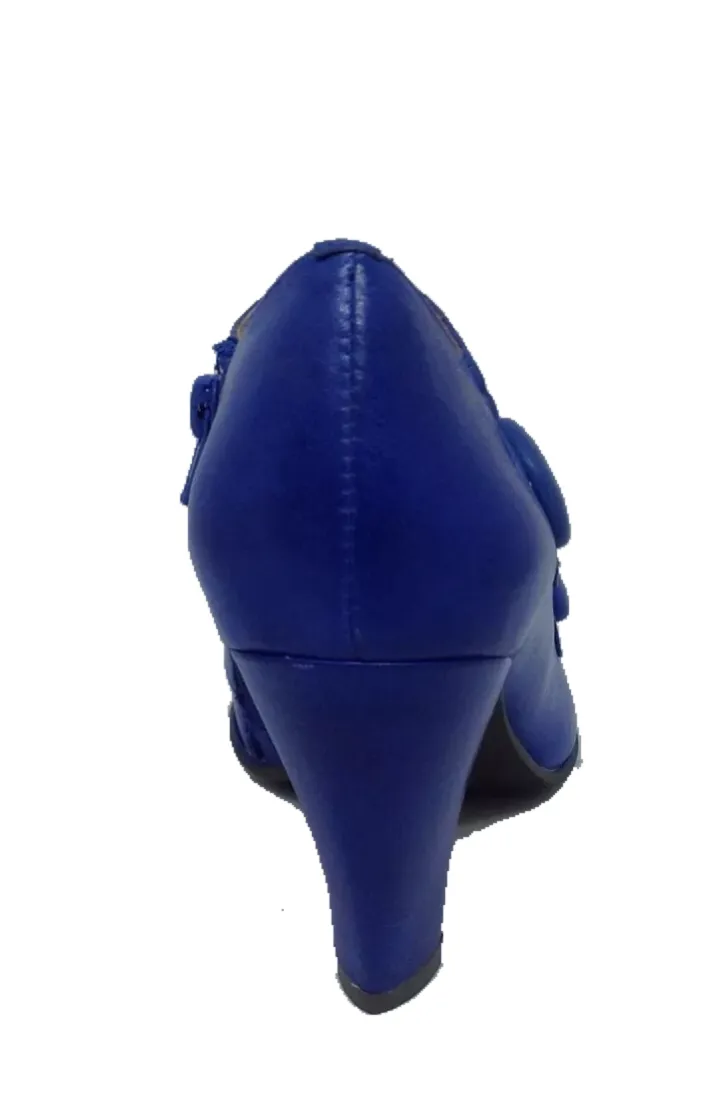 Miz Mooz CoCo Cobalt Blue Leather boot heel SALE