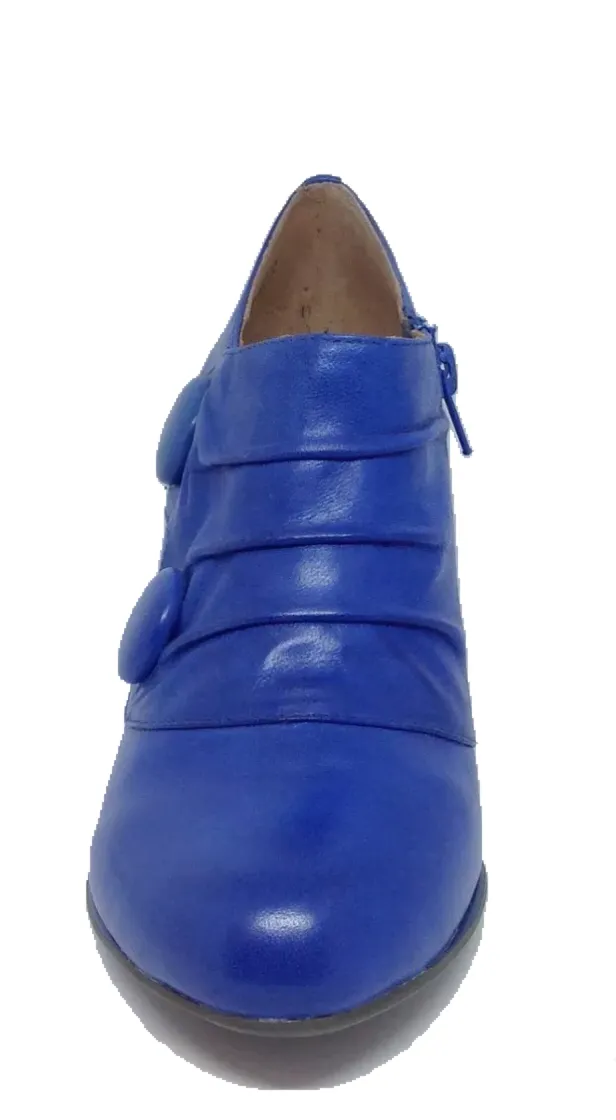 Miz Mooz CoCo Cobalt Blue Leather boot heel SALE