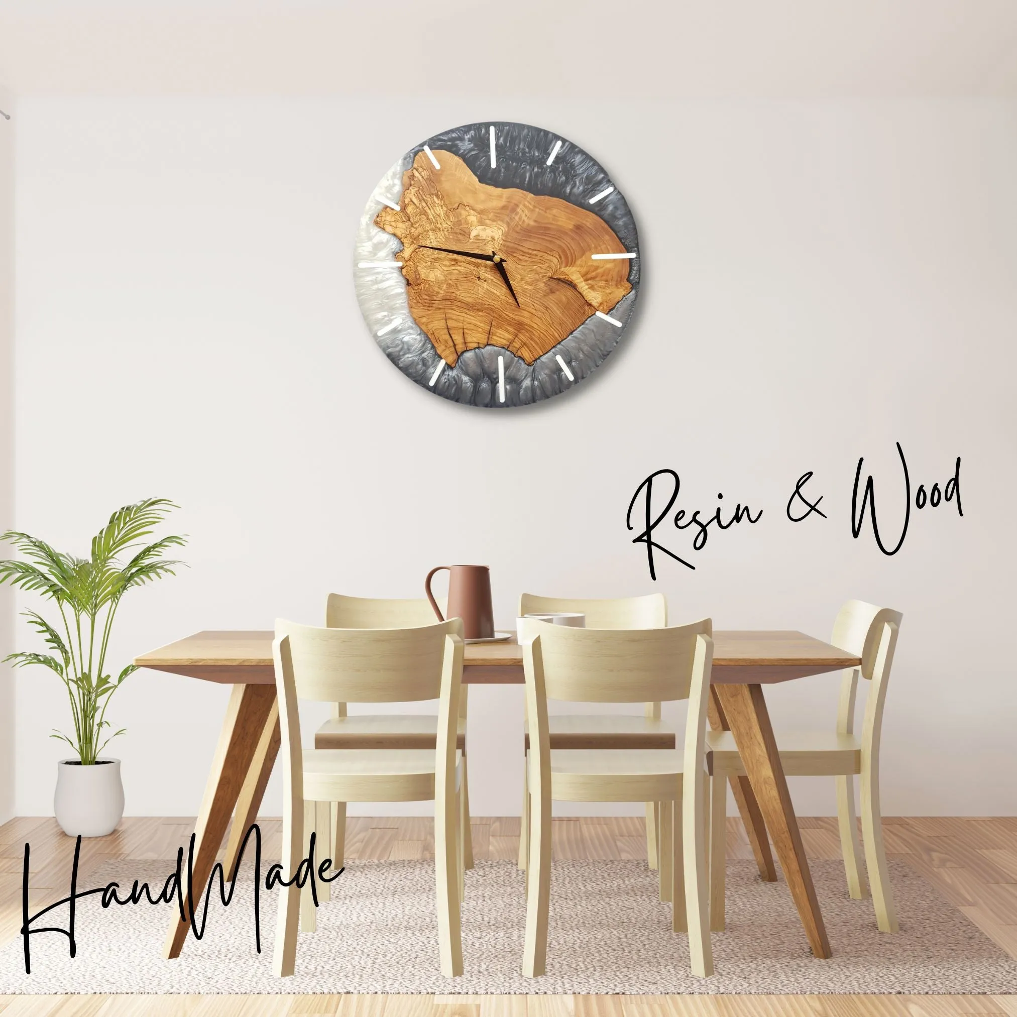 Monochrome Midnight Timepiece | Premium Handmade Wall Clocks