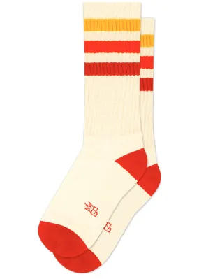 Orange Gradient Stripe Retro Gym Socks