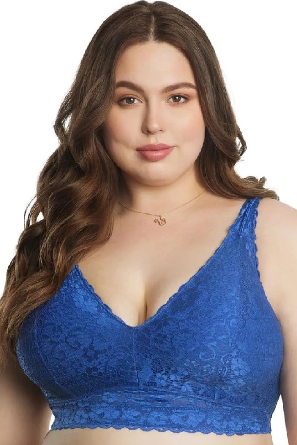 Parfait Adriana Wire Free Lace Bralette, Sapphire (P5482)