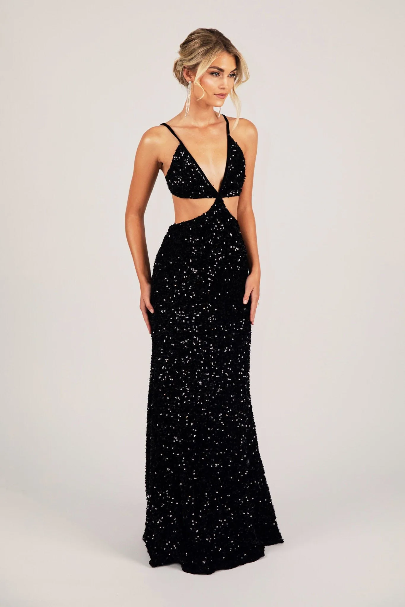 Parker Cut Out Gown - Black