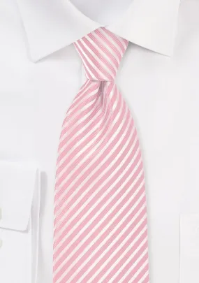 Petal Pink Narrow Striped Necktie