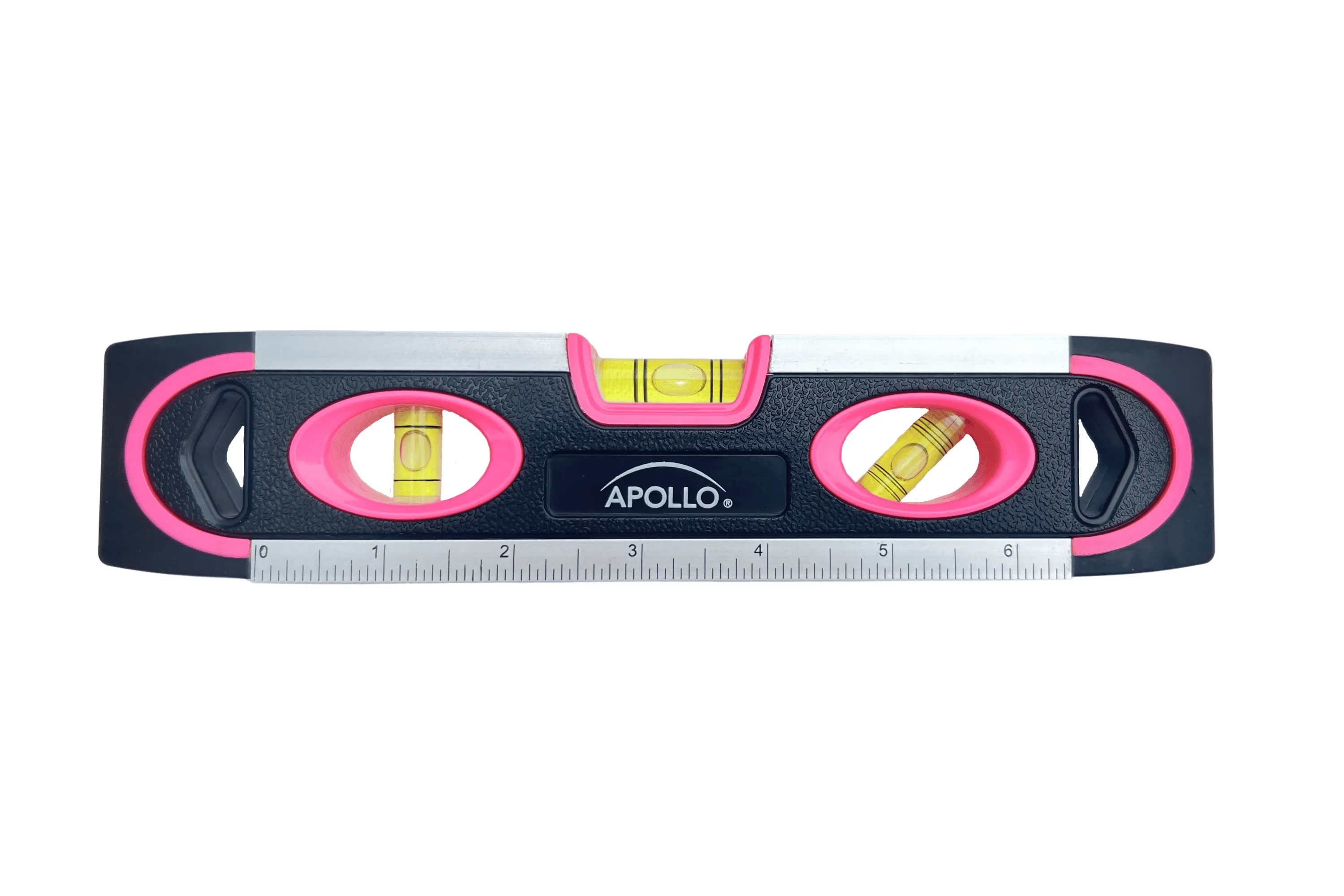 PINK 9-inch torpedo-shaped spirit level for 180/90/45 degrees leveling--  DT5019P