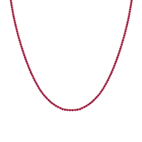 Red Ruby Tennis Necklace