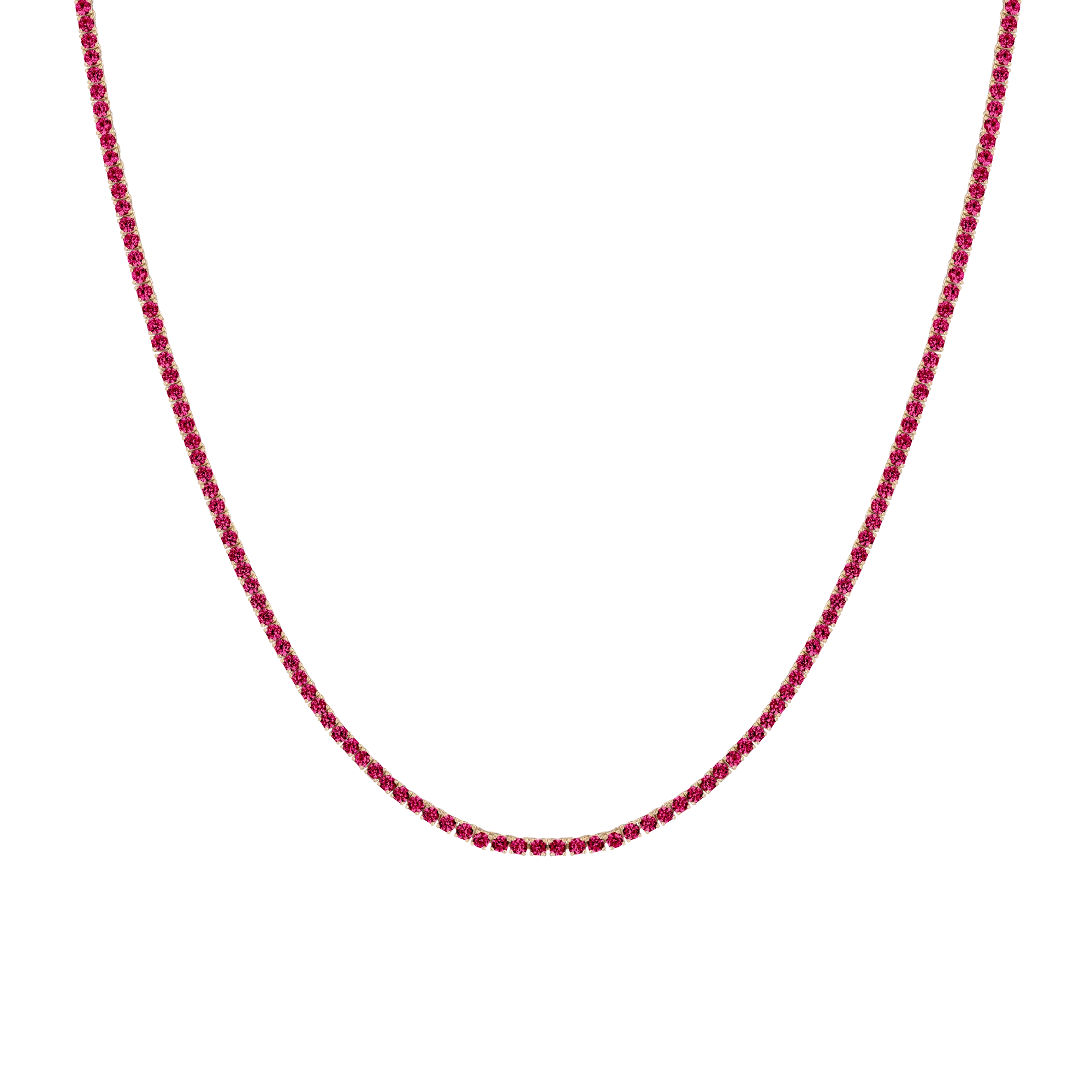 Red Ruby Tennis Necklace