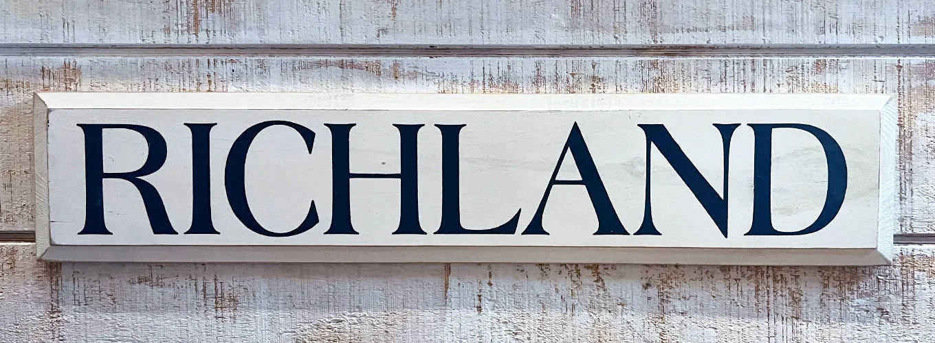 Richland Wooden Sign