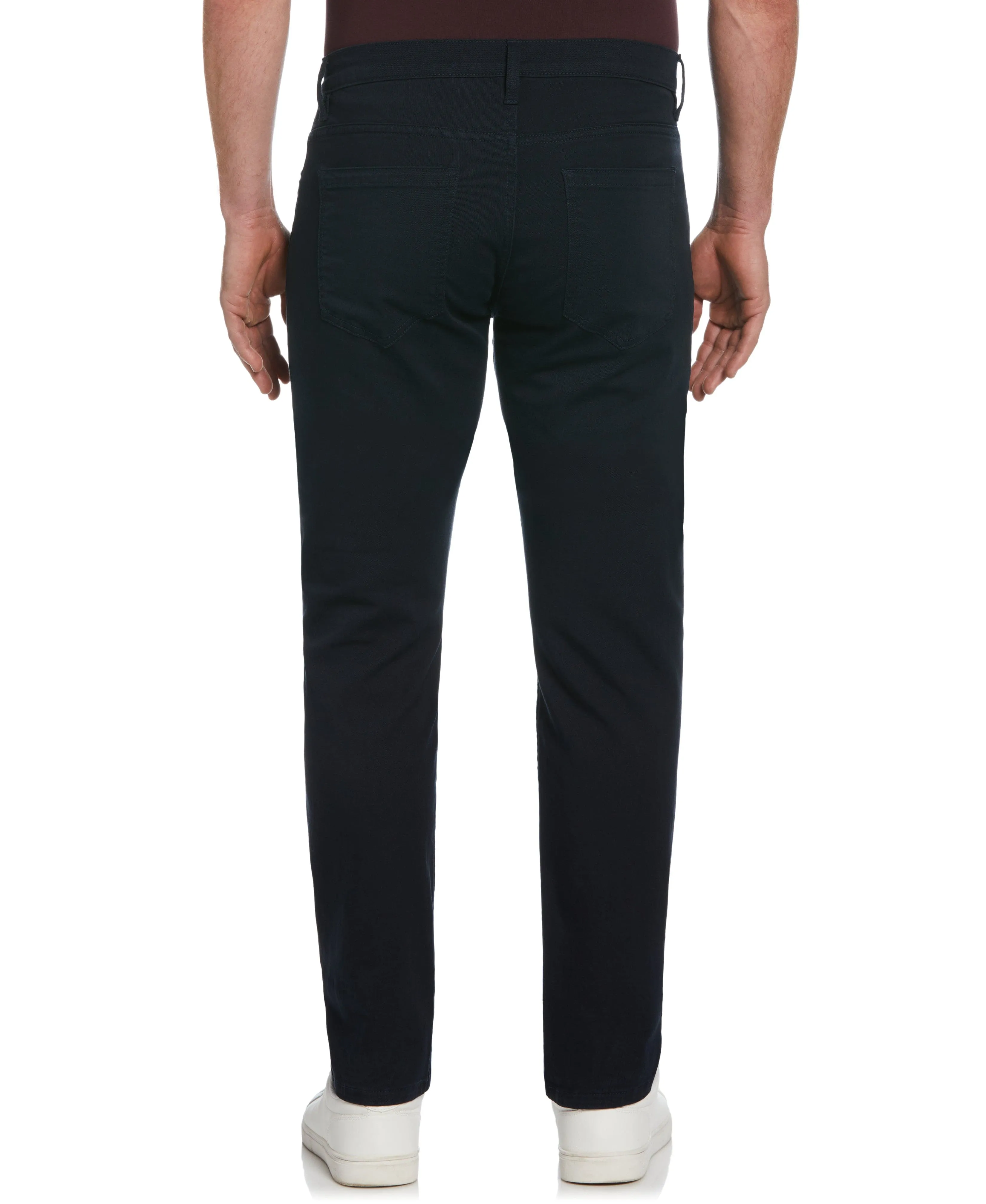 Slim Fit Dyed Solid Twill Five Pocket Pant