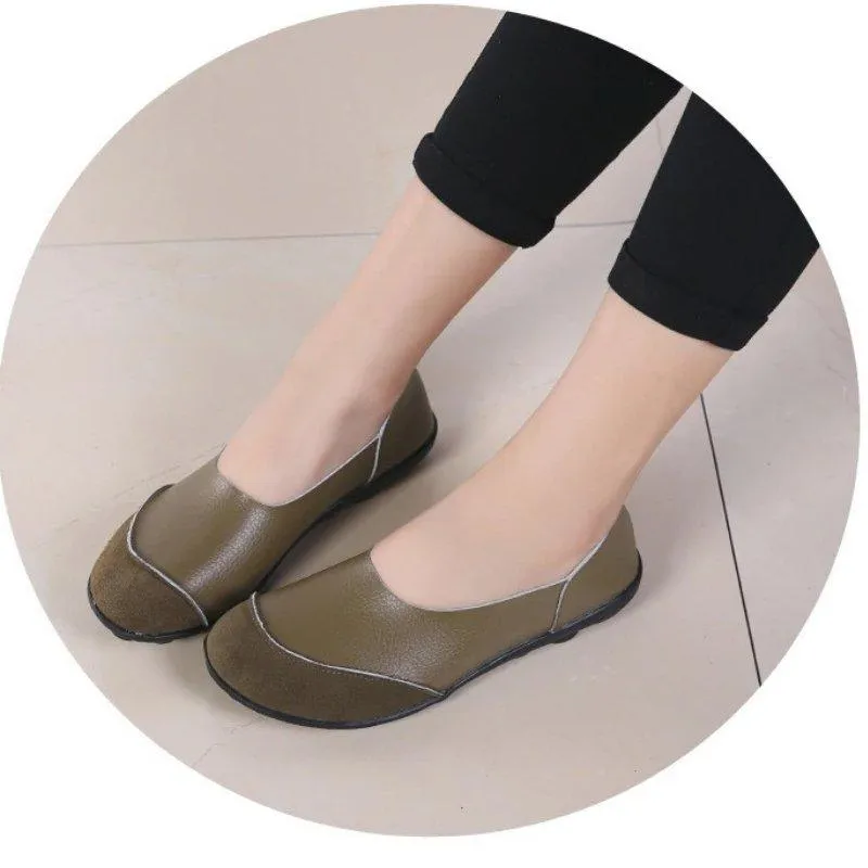 Soft Leather Women's Flats for Bunion