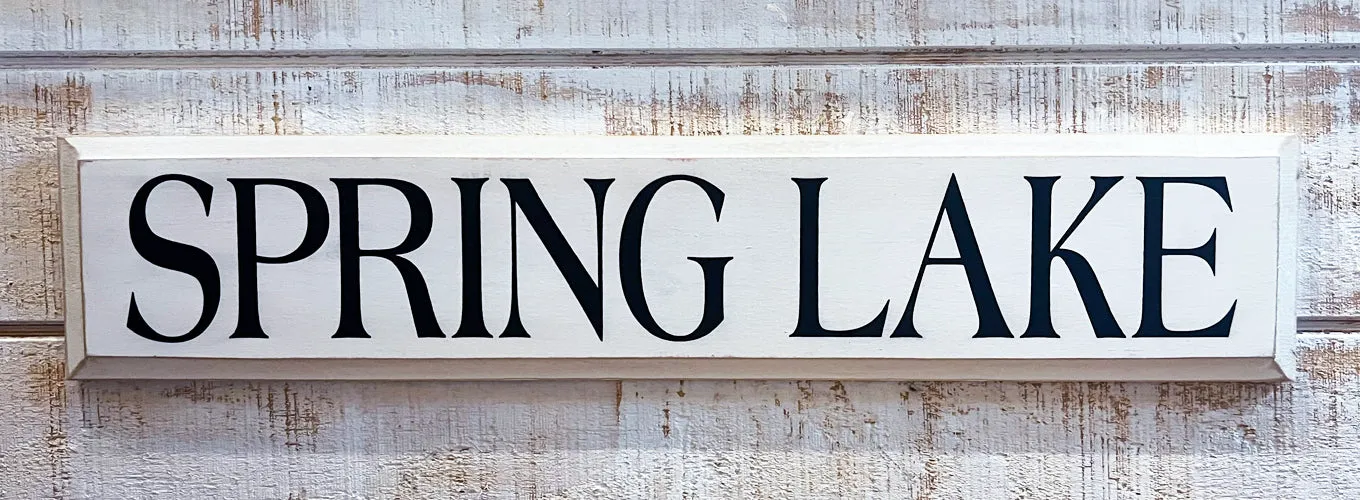 Spring Lake Wooden Sign