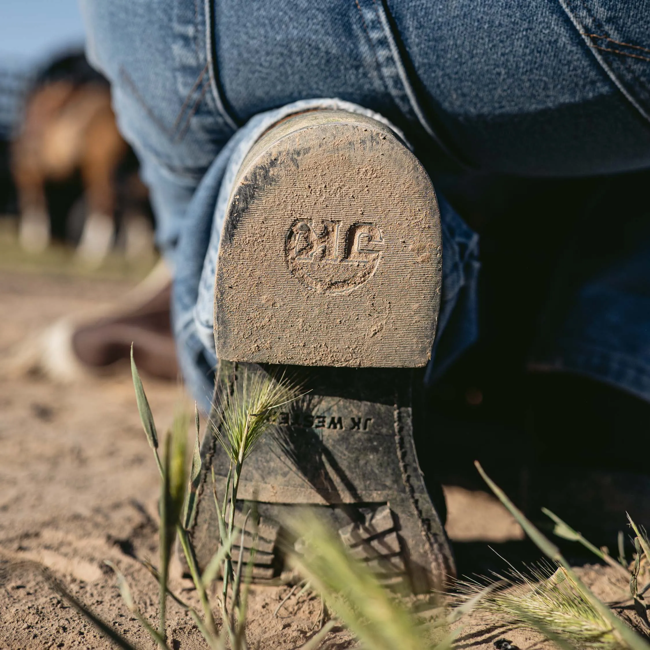 The Buck - Indigo | Chocolate Waxed Suede