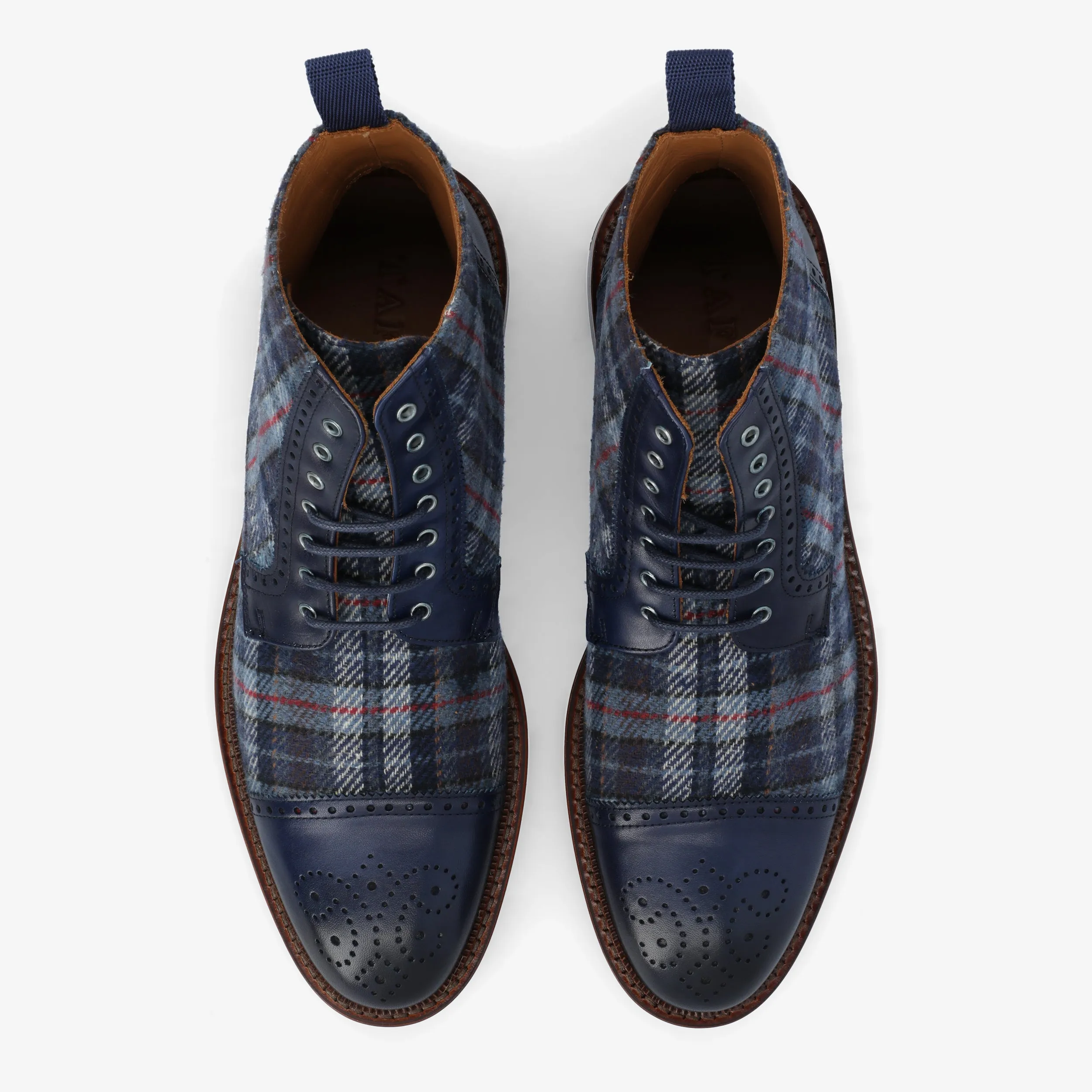 The Hamilton Boot in Blue Plaid (Last Chance, Final Sale)