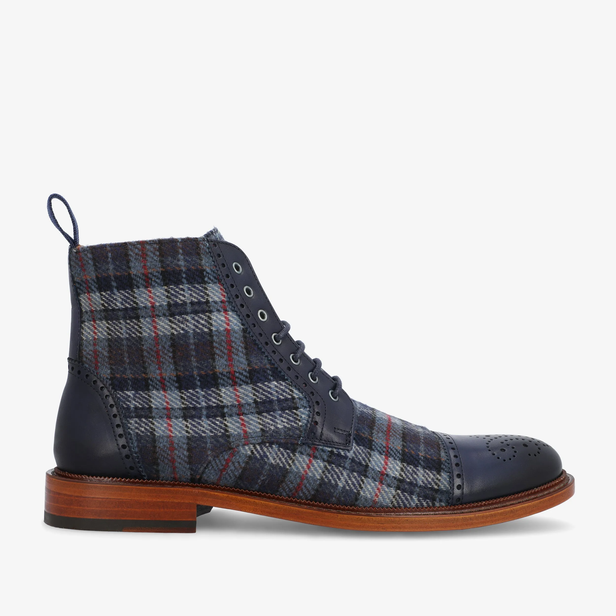 The Hamilton Boot in Blue Plaid (Last Chance, Final Sale)