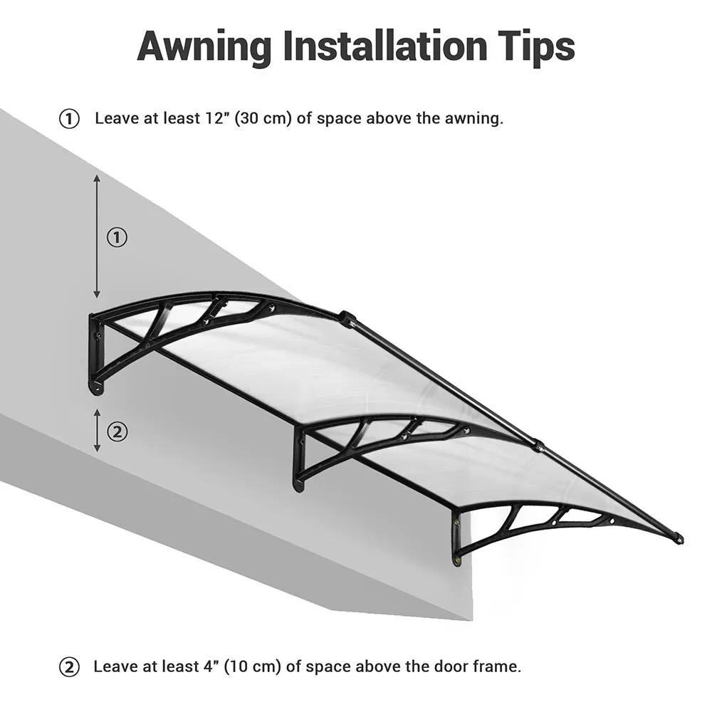 TheLAShop 6.5ft Awning Canopy Window Door Polycarbonate