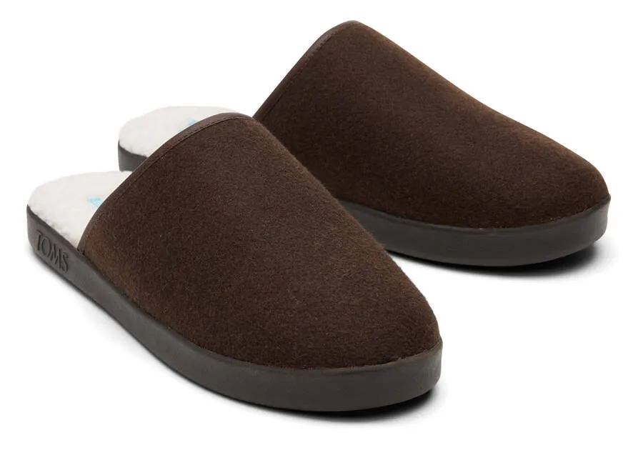 TOMS Mens Harbor Repreve Slipper - Chocolate Brown