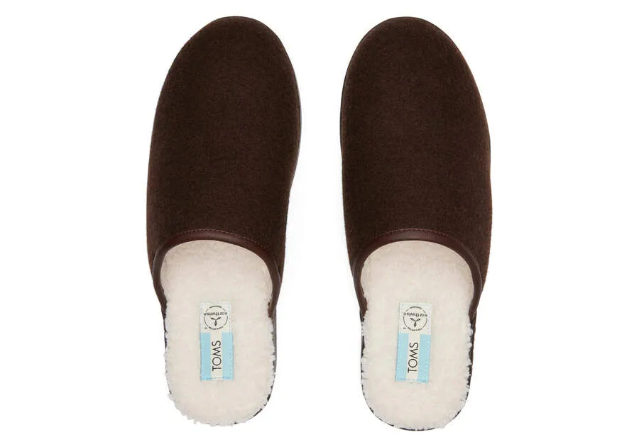 TOMS Mens Harbor Repreve Slipper - Chocolate Brown