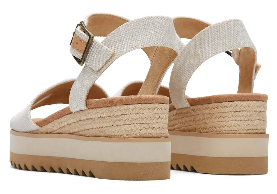 TOMS Womens Diana Wide Width Wedge Sandal - Natural