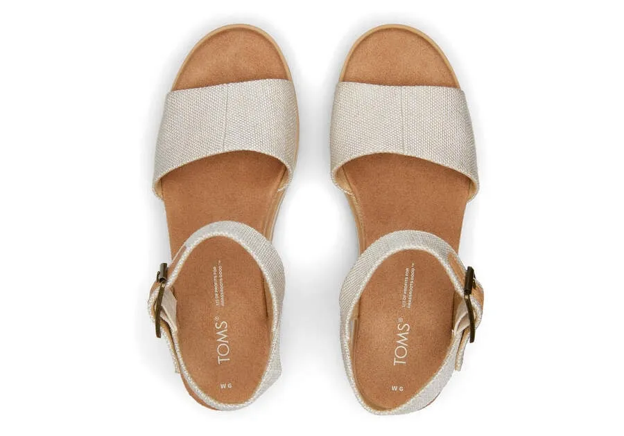 TOMS Womens Diana Wide Width Wedge Sandal - Natural