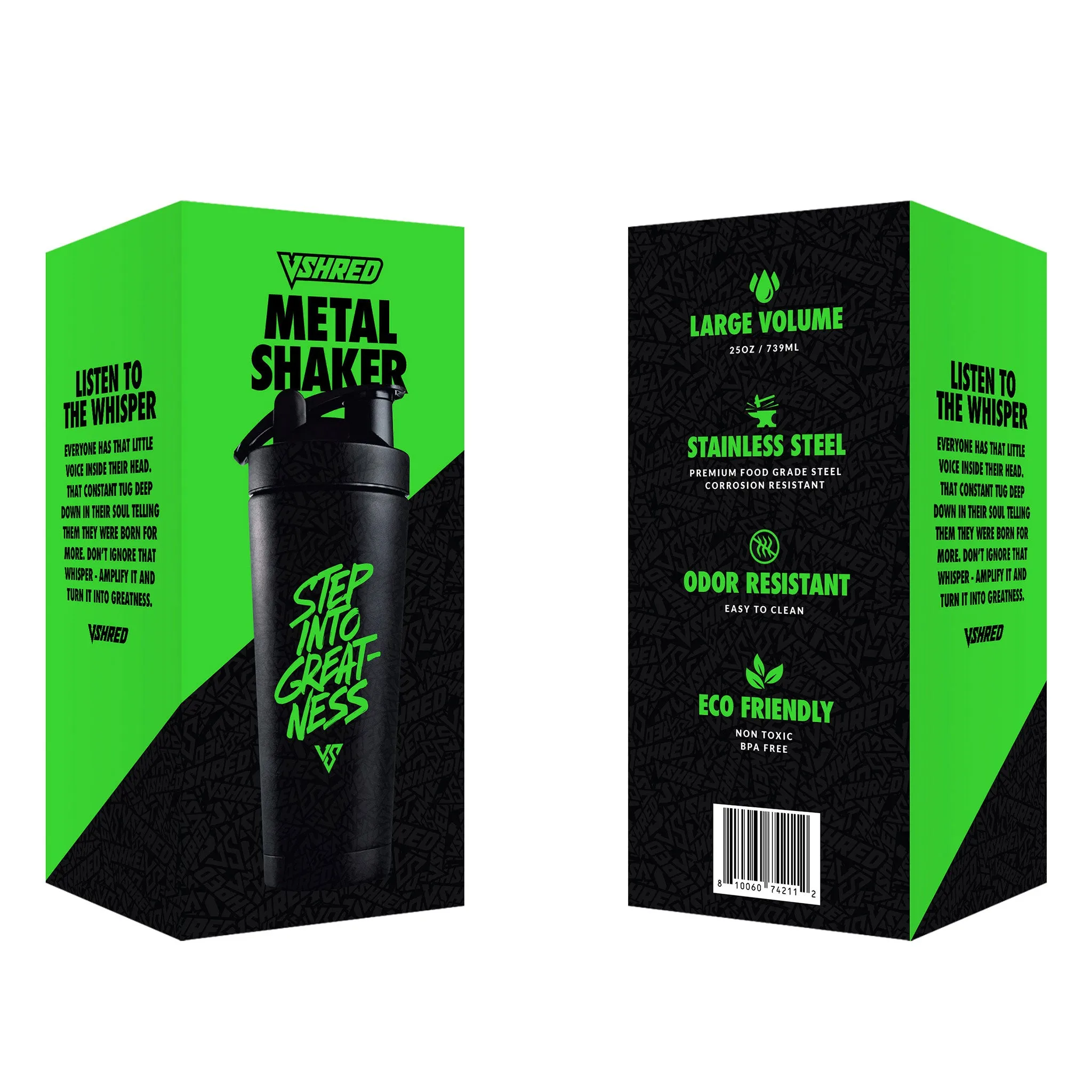 V SHRED® LIMITED EDITION 25oz STAINLESS STEEL SHAKER BOTTLE