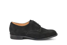 Wiltshire Plain Derby City Shoe - Black Castorino Suede